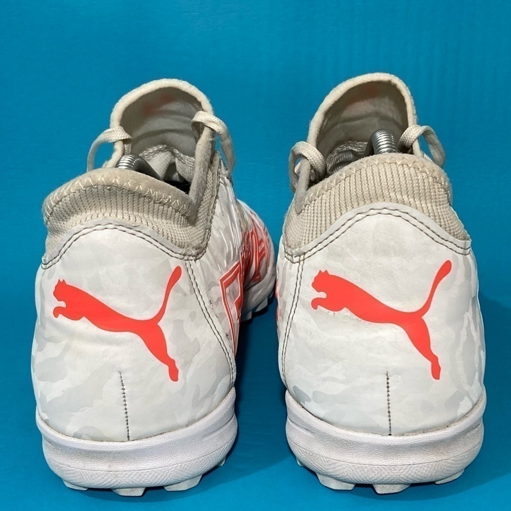 Puma Mens Future TT Soccer Cleats White/Orange 106392-03 Athletic Shoes Sz 10.5 - Picture 5 of 10
